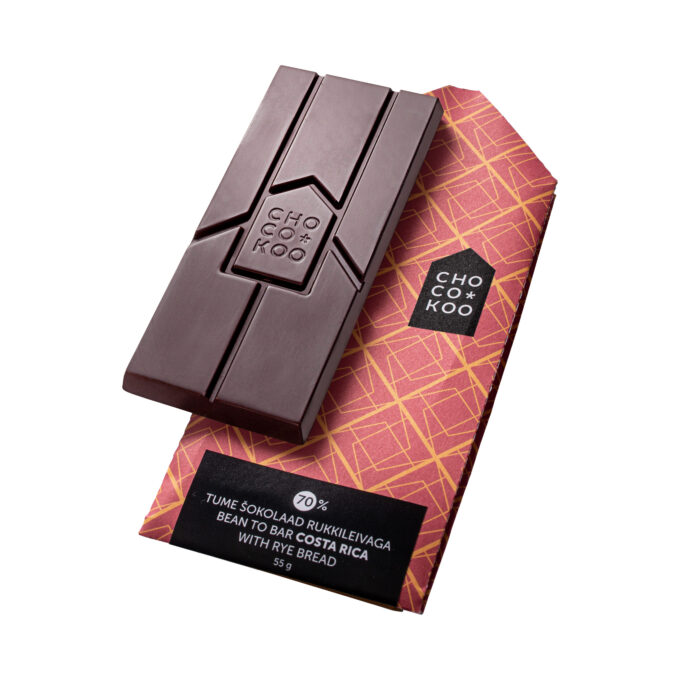 Costa Rica 70% dark chocolate with rye bread