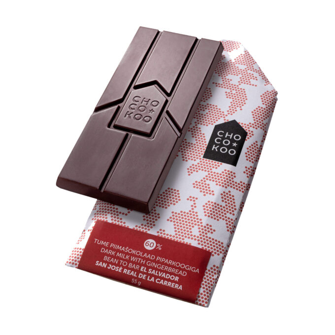 Dark milk chocolate 60% with gingerbread