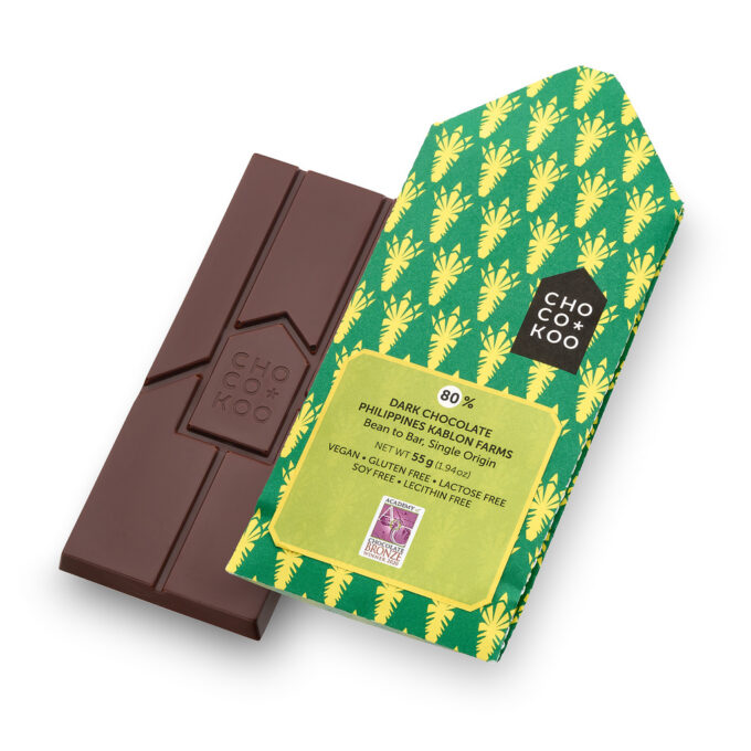 Filipiinid 80% tume šokolaaditahvel, Chocokoo, pakend esivaates.