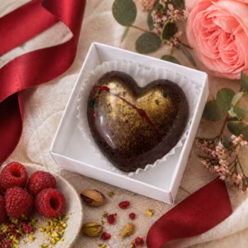 Tume šokolaadisüda VAARIKA-PISTAATSIA täidisega